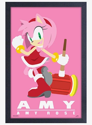 Sonic The Hedgehog Modern Character Amy Framed Poster