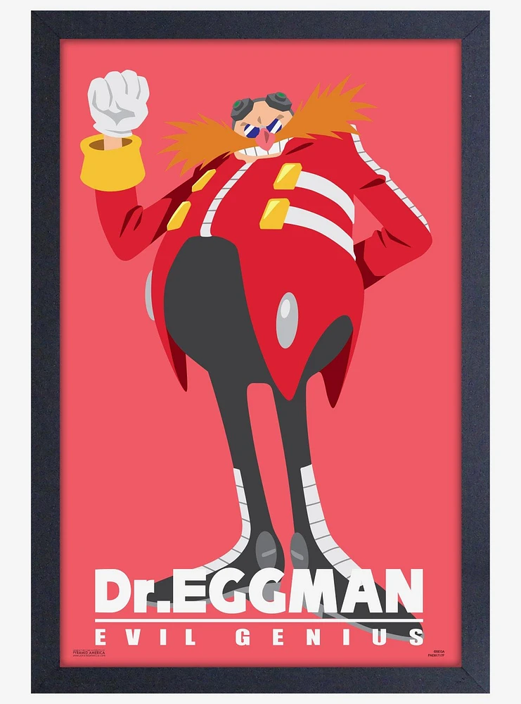 Sonic The Hedgehog Modern Character Eggman Framed Poster