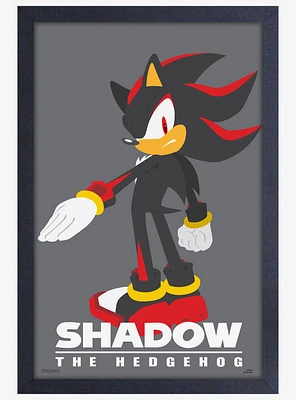 Sonic The Hedgehog Modern Character Shadow Framed Poster