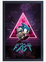 Sonic The Hedgehog Gotta Go Fast Framed Poster