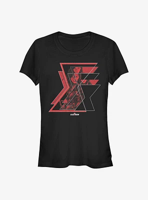 Marvel Black Widow Multiple Logos Girls T-Shirt