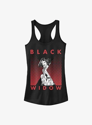 Marvel Black Widow Halftone Girls Tank