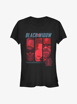 Marvel Black Widow Three Shot Girls T-Shirt