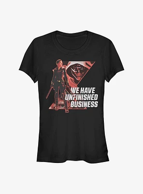 Marvel Black Widow Unfinished Business Girls T-Shirt