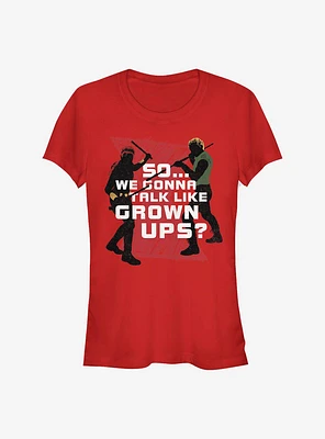 Marvel Black Widow Crayon Girls T-Shirt