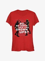 Marvel Black Widow Crayon Girls T-Shirt