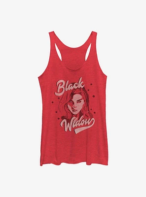 Marvel Black Widow Sketch Portrait Girls Tank