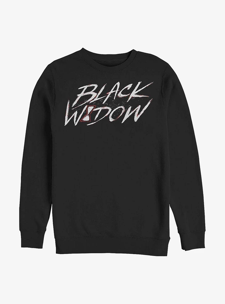 Marvel Black Widow Paint Crew Sweatshirt