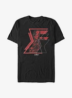 Marvel Black Widow Multiple Logos T-Shirt