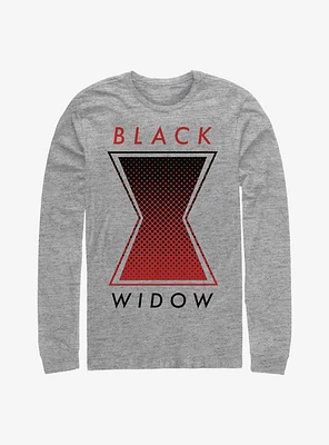 Marvel Black Widow Haftone Symbol Long-Sleeve T-Shirt