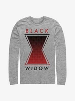 Marvel Black Widow Haftone Symbol Long-Sleeve T-Shirt