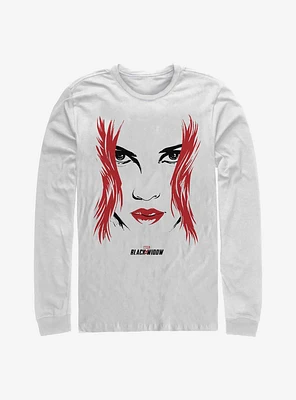 Marvel Black Widow Face Long-Sleeve T-Shirt