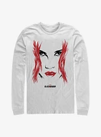 Marvel Black Widow Face Long-Sleeve T-Shirt