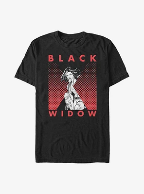 Marvel Black Widow Halftone T-Shirt