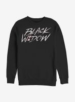 Marvel Black Widow Paint Script Sweatshirt