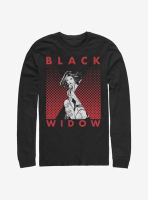 Marvel Black Widow Tonal Icon Long-Sleeve T-Shirt