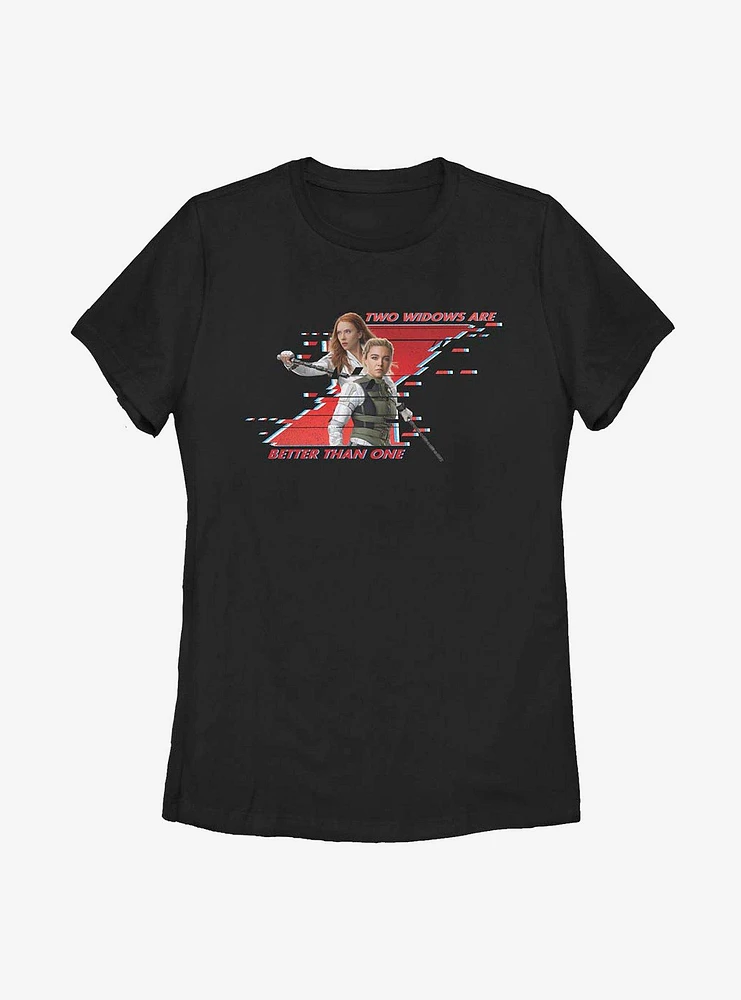 Marvel Black Widow Better Than One Womens T-Shirt