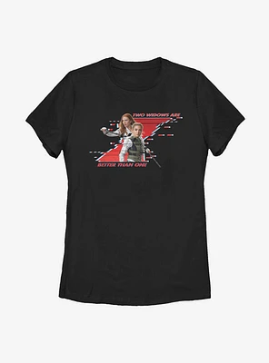 Marvel Black Widow Better Than One Womens T-Shirt