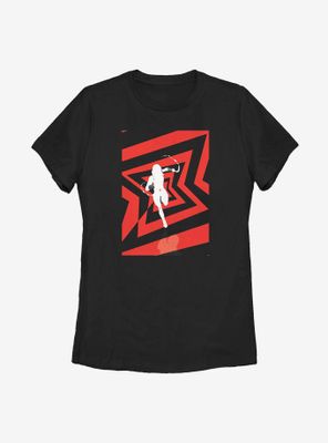 Marvel Black Widow Silhouette Run Womens T-Shirt