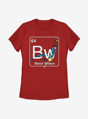 Marvel Black Widow Periodic Element Womens T-Shirt