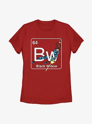 Marvel Black Widow Periodic Element Womens T-Shirt