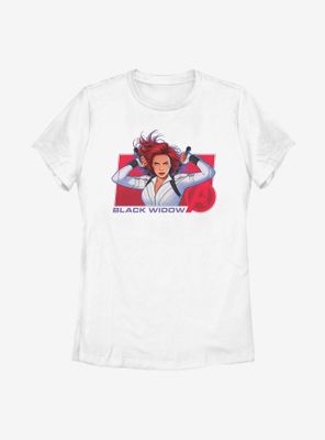 Marvel Black Widow Ready For Action Womens T-Shirt