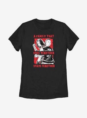 Marvel Black Widow Spy Together Womens T-Shirt