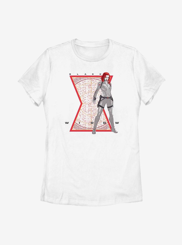 Marvel Black Widow Vector Womens T-Shirt