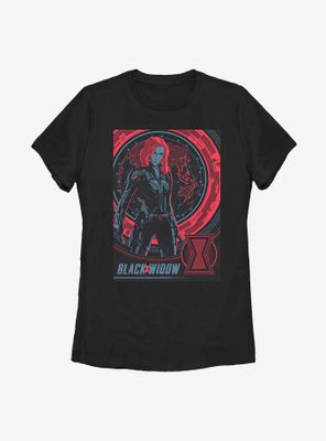 Marvel Black Widow Globe Womens T-Shirt