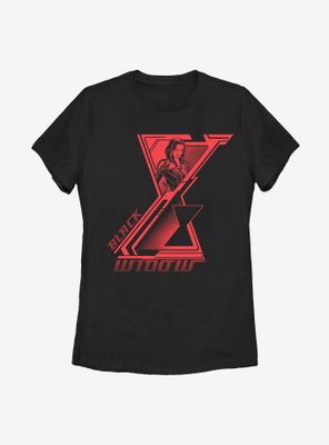 Marvel Black Widow Symbol Womens T-Shirt