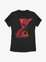 Marvel Black Widow Symbol Womens T-Shirt
