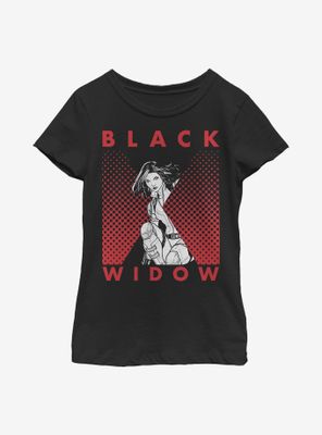 Marvel Black Widow Tonal Icon Youth Girls T-Shirt