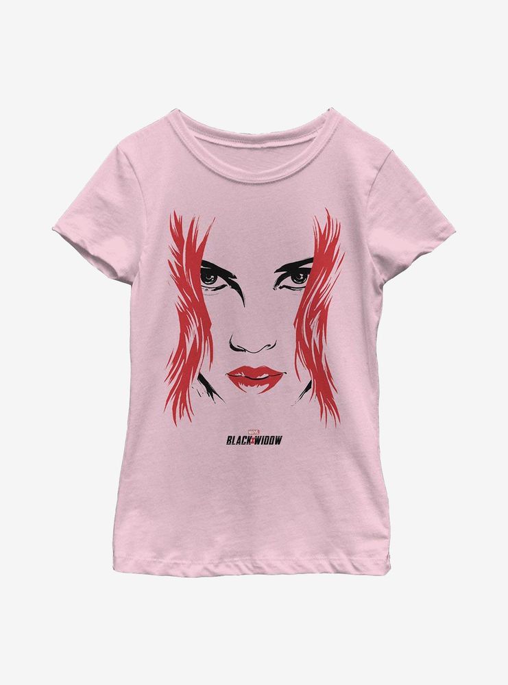 Marvel Black Widow Face Youth Girls T-Shirt