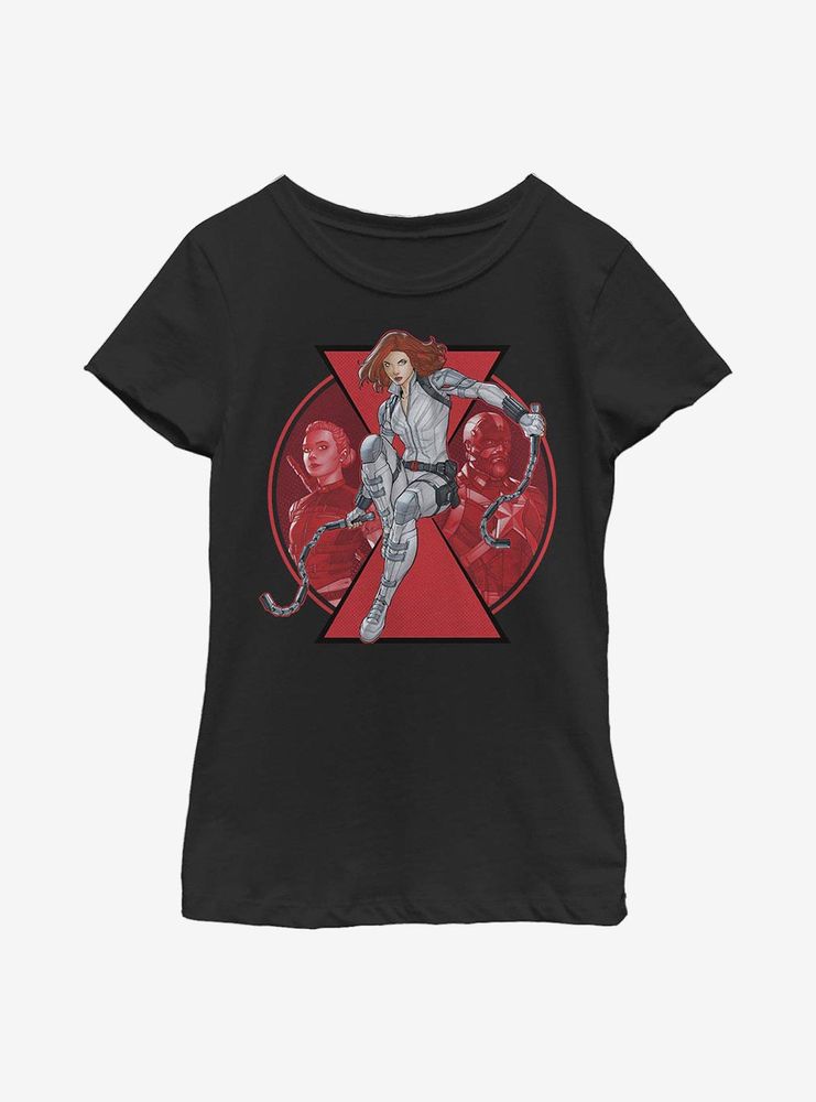 Marvel Black Widow Team Youth Girls T-Shirt