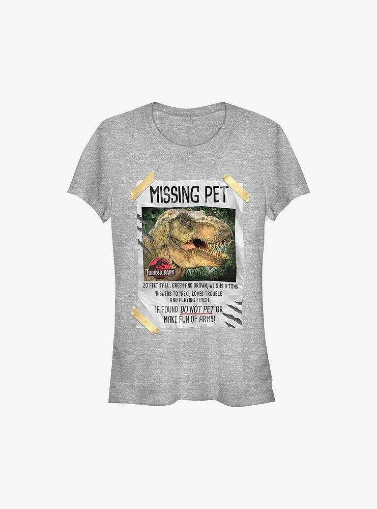 Jurassic Park Missing Pet Girls T-Shirt