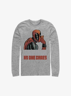 Marvel Deadpool No One Cares Long-Sleeve T-Shirt