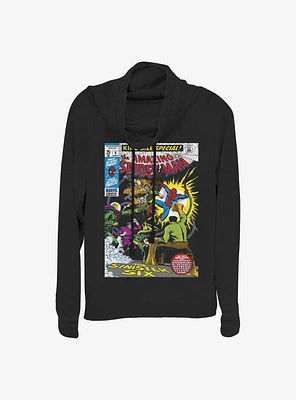 Marvel Spider-Man Comic Cowlneck Long-Sleeve Girls Top