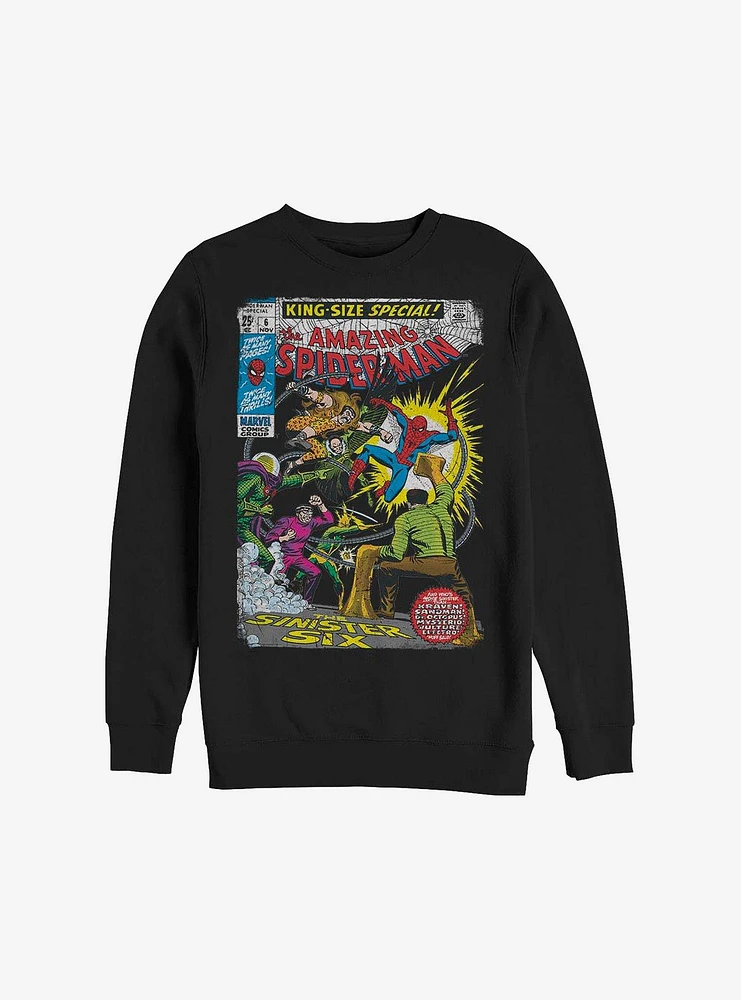 Marvel Spider-Man Comic Crew Sweatshirt