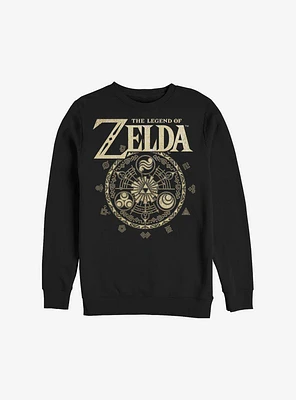 Nintendo The Legend Of Zelda Emblem Cir Crew Sweatshirt