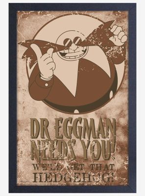 Sonic The Hedgehog Eggman Needs You Steam Punk Poster