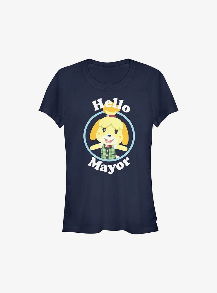 Nintendo Animal Crossing Isabelle Hello Mayor And Quit Girls T-Shirt