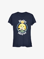 Nintendo Animal Crossing Isabelle Hello Mayor And Quit Girls T-Shirt