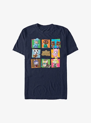 Nintendo Animal Crossing 8 Character Paste Up T-Shirt