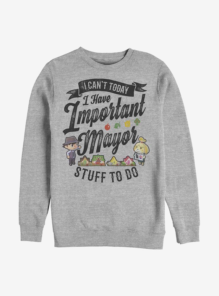 Animal Crossing Important Mayor Stuff Sweatshirt