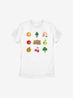 Animal Crossing Fruit And Trees Womens T-Shirt