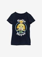 Animal Crossing Isabelle Hello Mayor Youth Girls T-Shirt