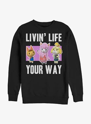 Animal Crossing Isabelle Living Life Sweatshirt