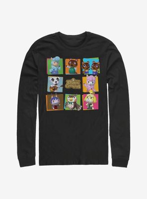 Animal Crossing Eight Character Box Up Long-Sleeve T-Shirt