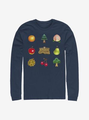 Animal Crossing Fruit And Trees Long-Sleeve T-Shirt