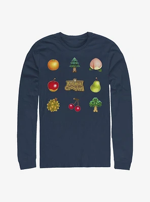 Animal Crossing Fruit And Trees Long-Sleeve T-Shirt
